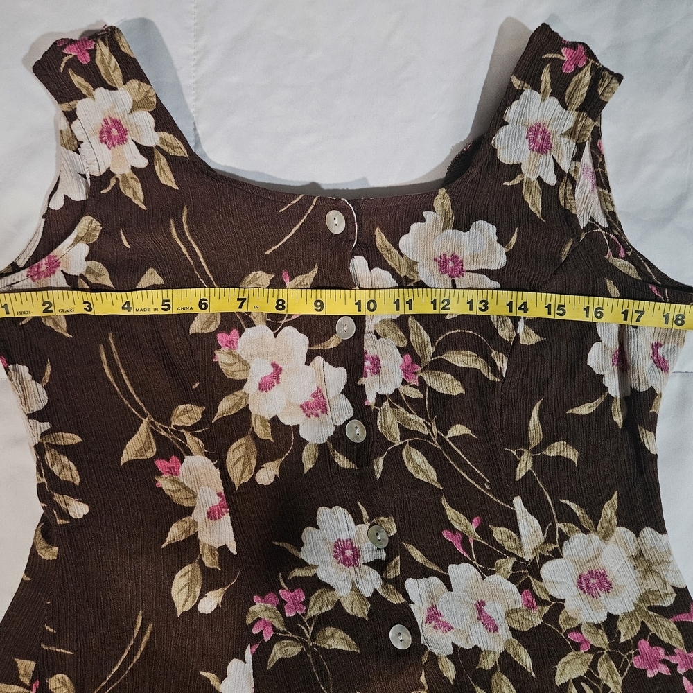 dressbarn floral dress 100% rayon size 8 petite - Picture 4 of 6
